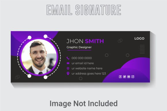 Creative Vector Email Signature Template for Modern Branding