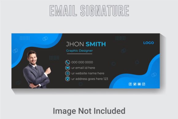 Modern Vector Email Signature Template