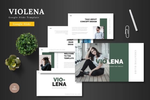 Violena - Google Slide Template: A Modern Design Solution